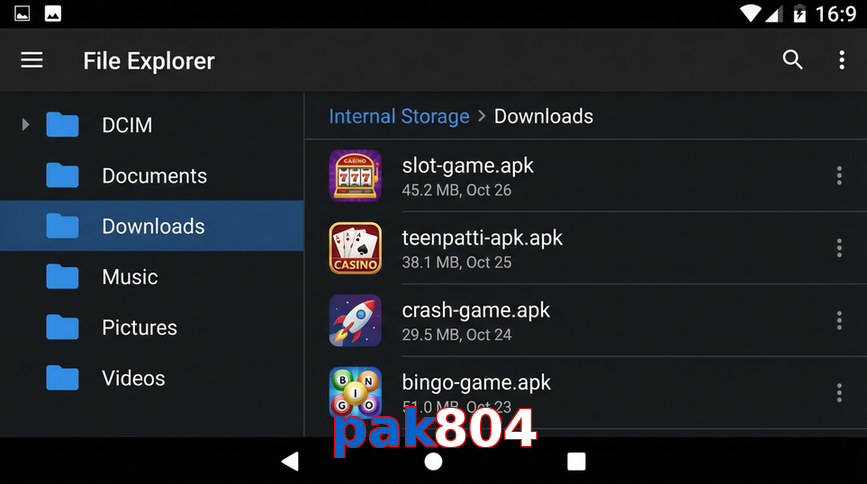 Main screen of Pak804 gameapk page for PK players